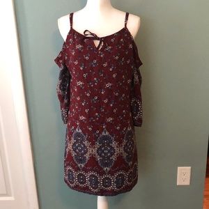 Small Maroon patterned dress